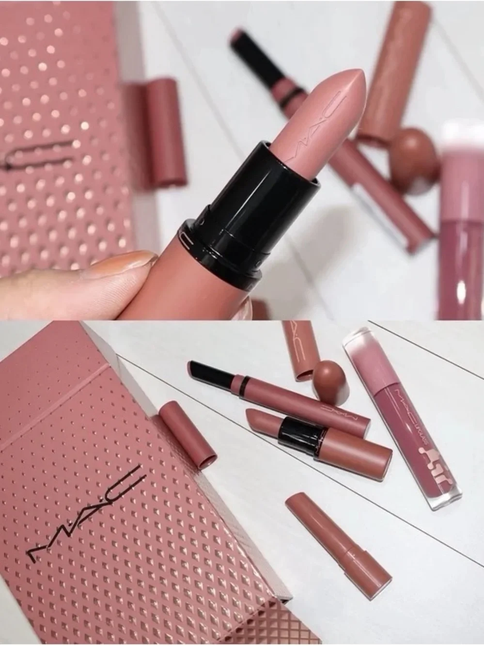 Mac Velvet Teddy Gift Set - 4PC. Full Size Lip Kit